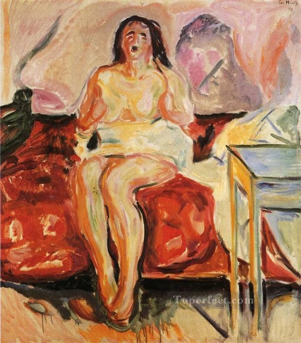 niña bostezando 1913 Desnudo abstracto Pintura al óleo
